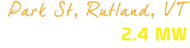 Park St, Rutland, VT 2.4 MW 